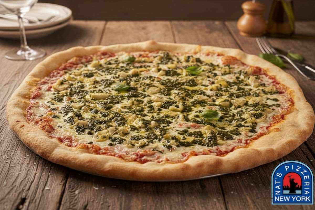 4. 16" Extra Large Pesto Artichoke Pizza
