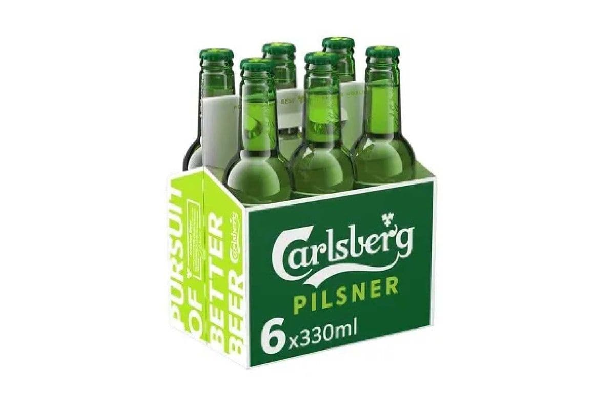 Carlsberg Danish Pilsner (6 Pack Bottles) (6 x 330 ml Bottles)