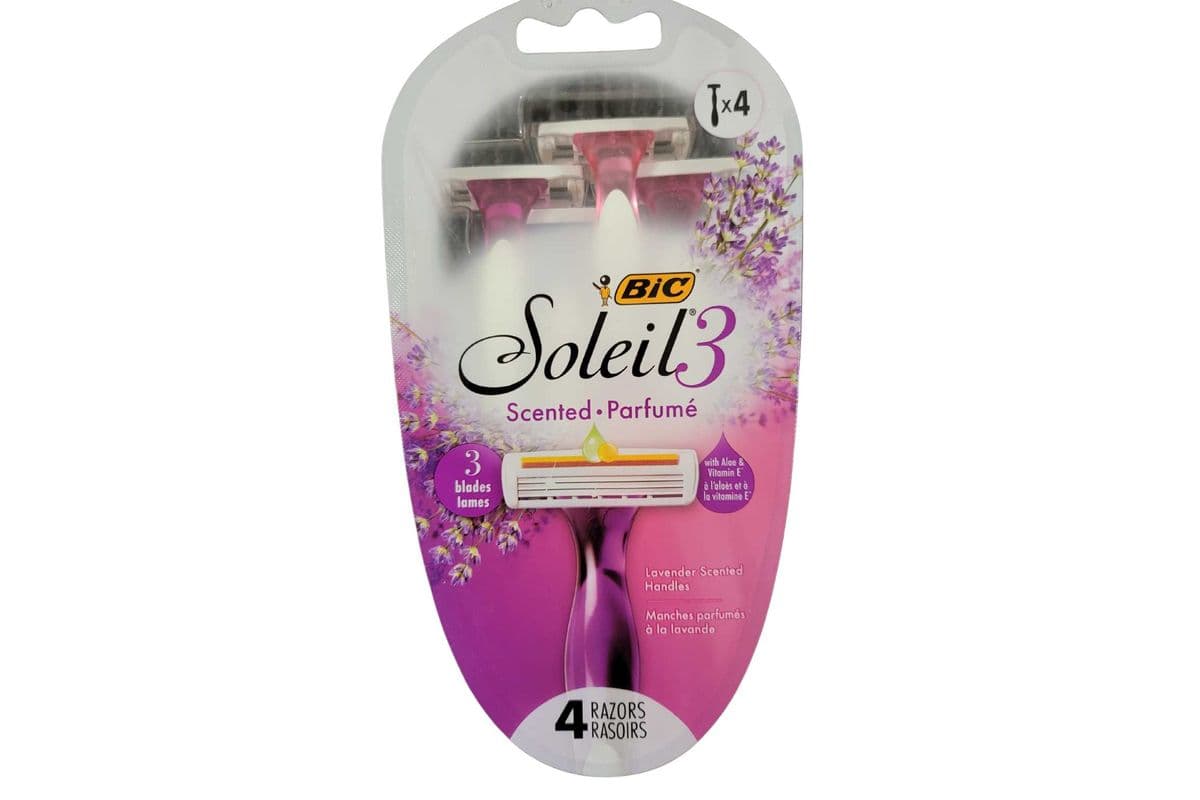 Soleil 3 Scented Razors for Woman - 4 Razors