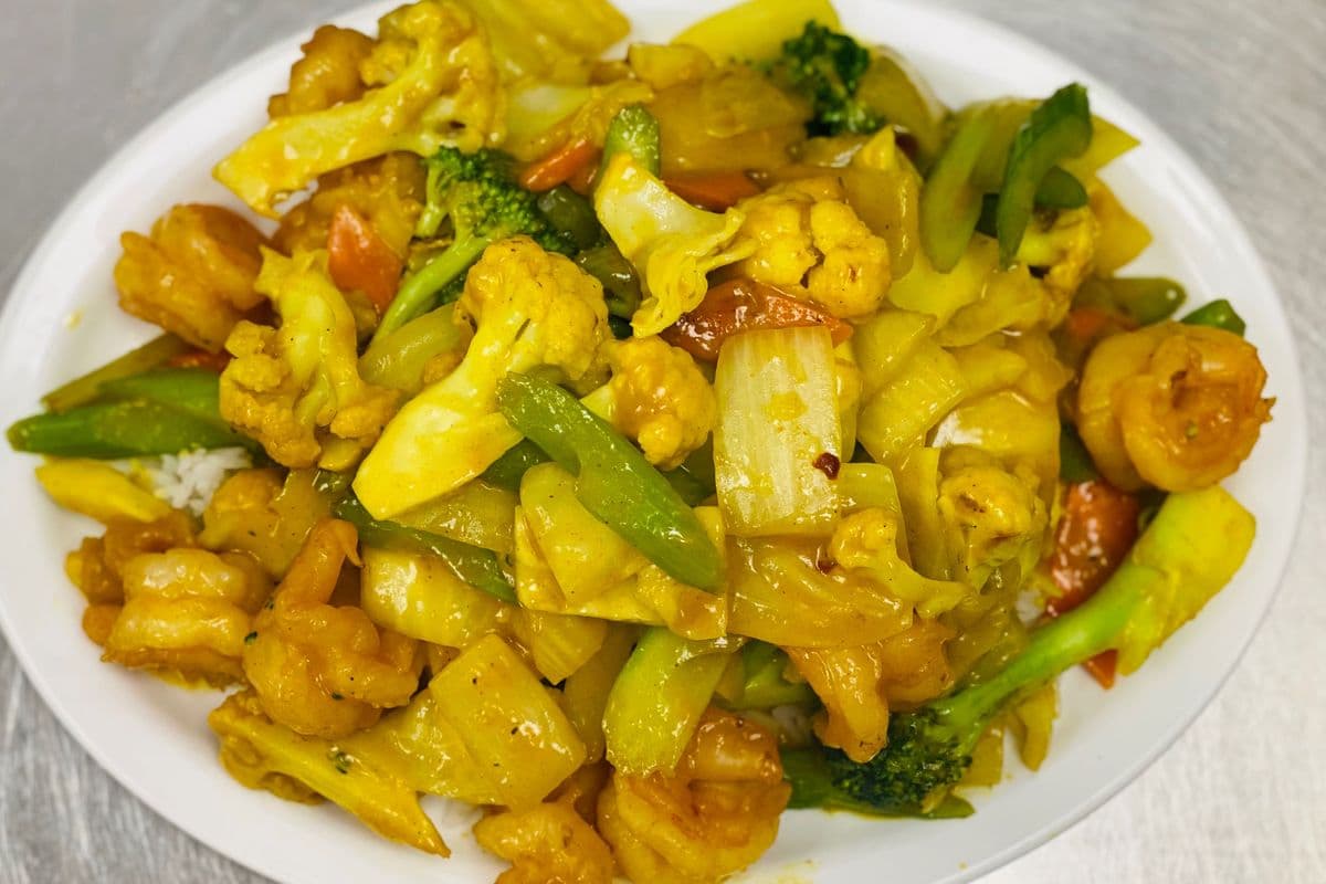 Curried Prawns Fried Rice