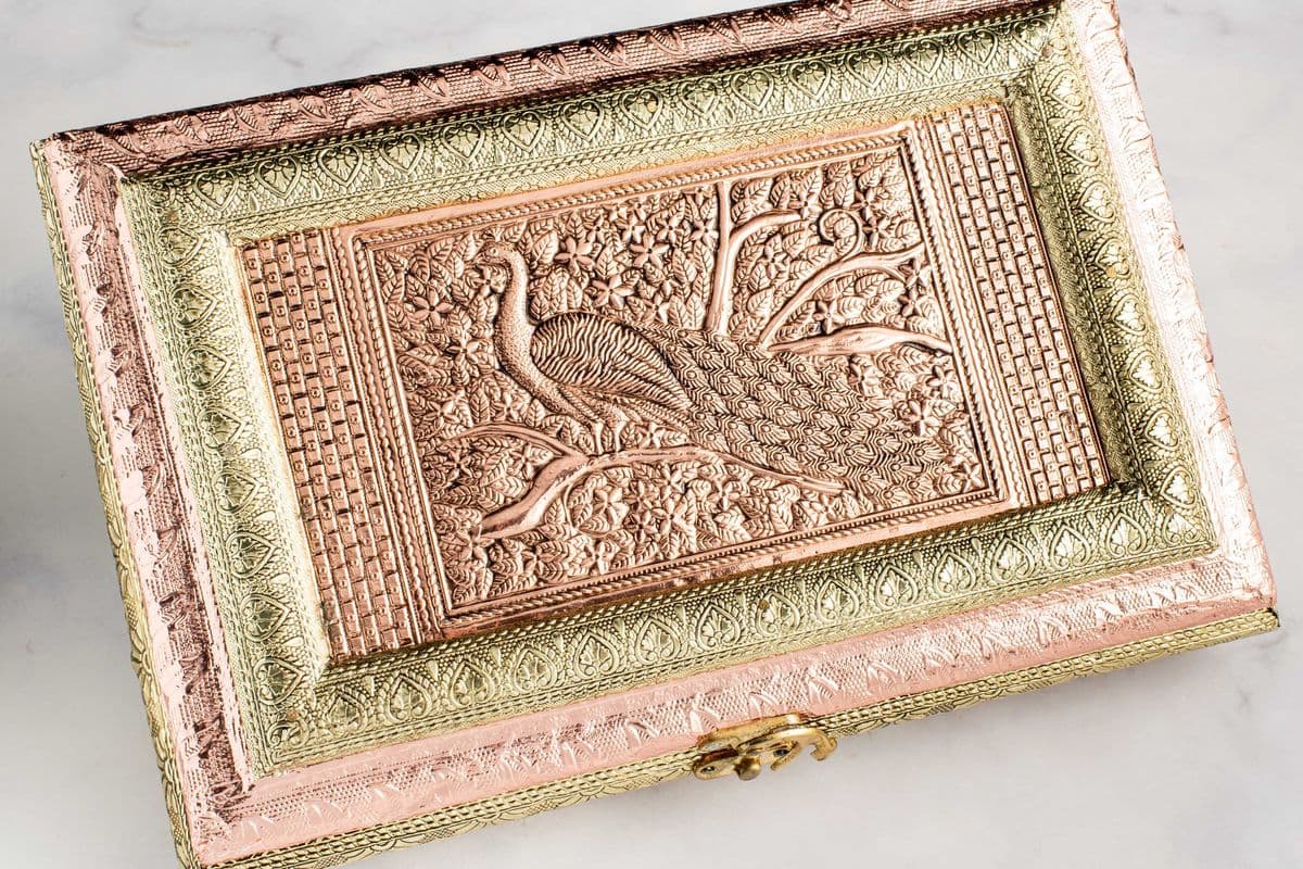 Peacock Rectangle - Dry Fruit Box