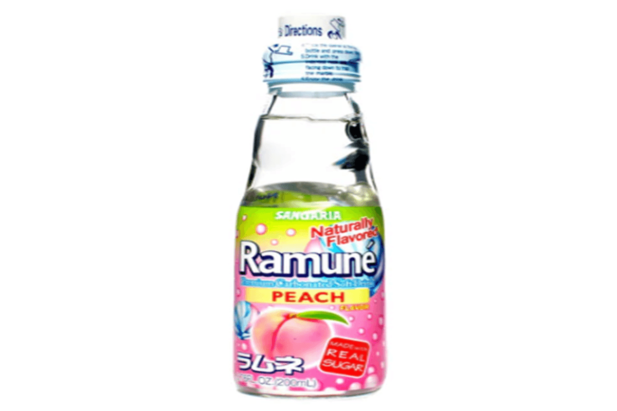 Peach Flavor Ramune Drink