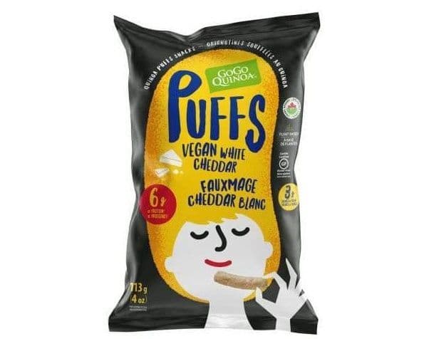 GOGO QUINOA ORGANIC VEGAN WHITE CHEDDAR PUFFS 113G