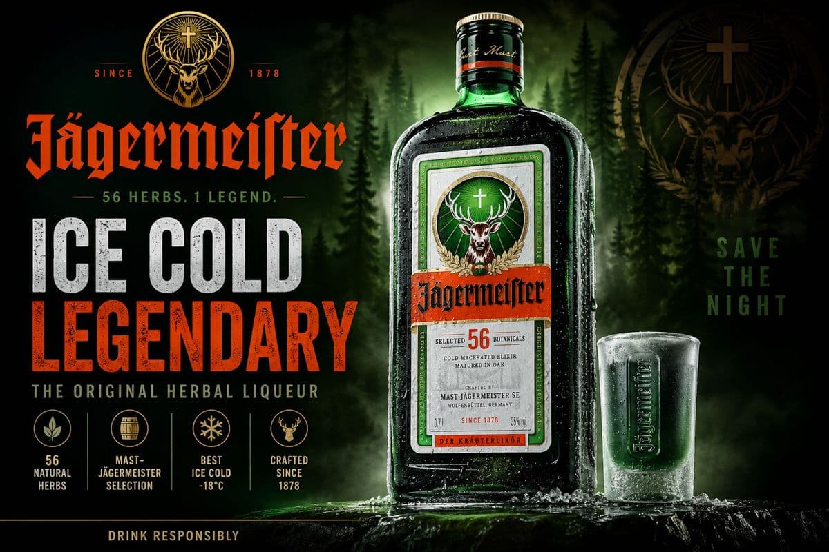 JAGERMEISTER HERBAL, BOTTLE TEQUILA & LIQUOR (750ML) 35.0% ABV (1 x 750 mL)