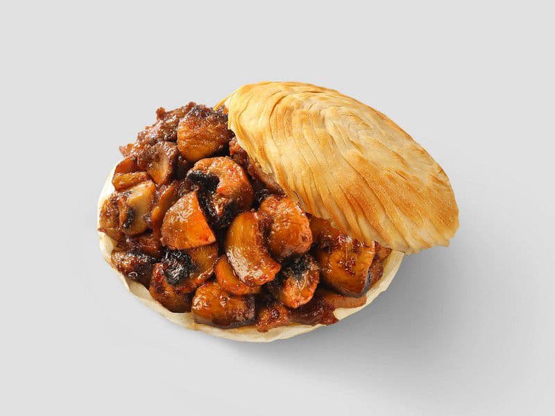 BBQ Mushroom / 酱烧菌菇夹馍