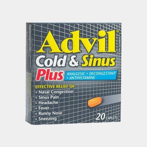 Advil Rhume et sinus (20 caplets) / Advil Cold & Sinus Plus (20 caplets)