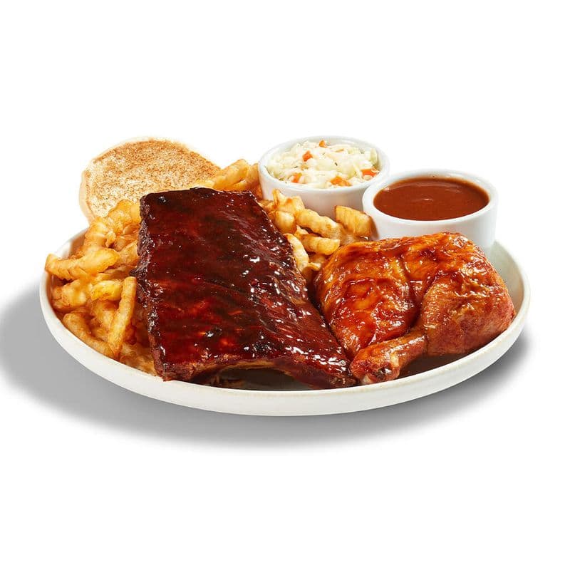 Demi-côtes levées et cuisse / Half Order of Ribs & Leg