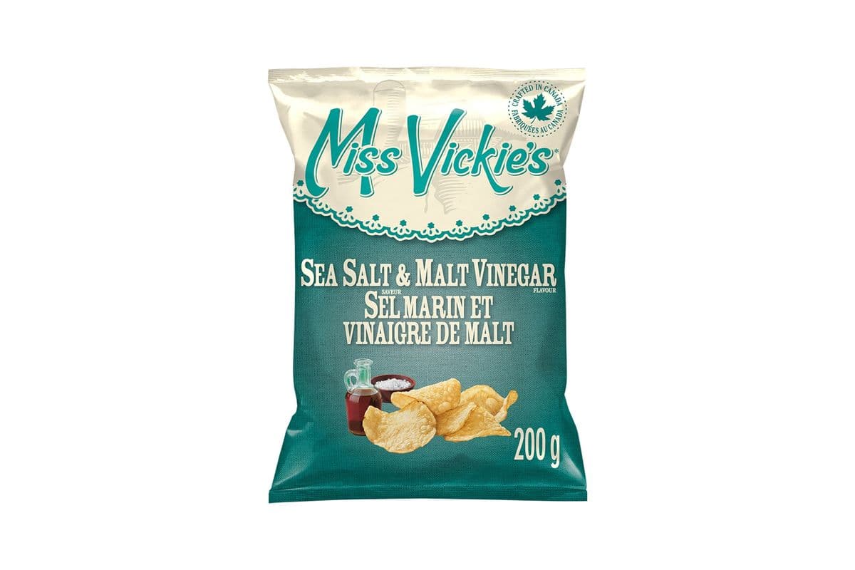 Miss Vickie's Sea Salt & Malt Vinegar Chips (200 g) 1000091