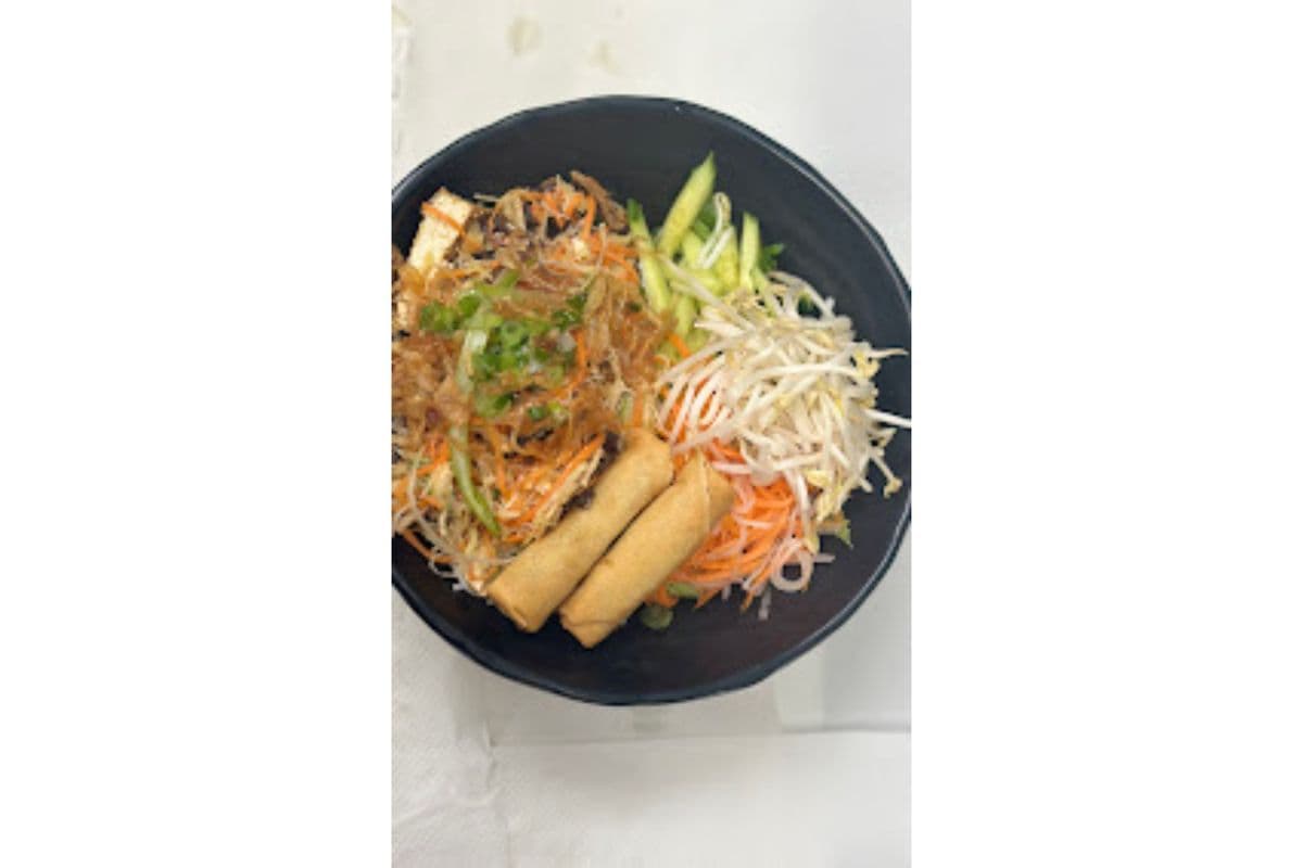 #6.Combo Veg vermicelli-素春卷麵湯配蔬菜-Bún chả giò rau củ chay
