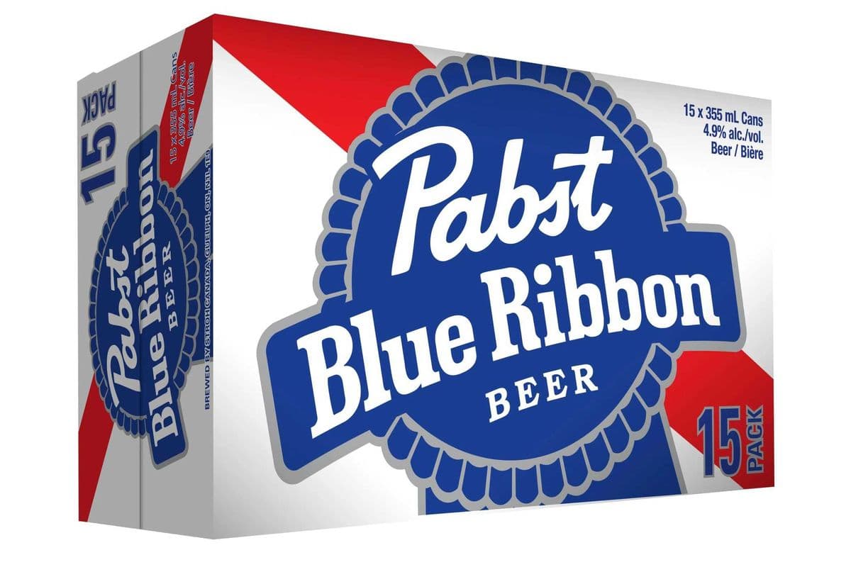 Pabst Blue Ribbon (15 Cans) (15 x (4.9% ABV) (355 ml can))