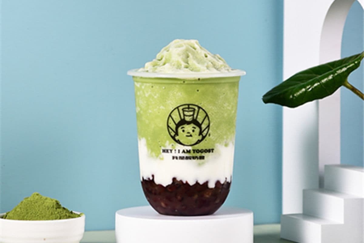 Matcha Red Bean Yogurt Slush (抹茶红豆酸酸冰)