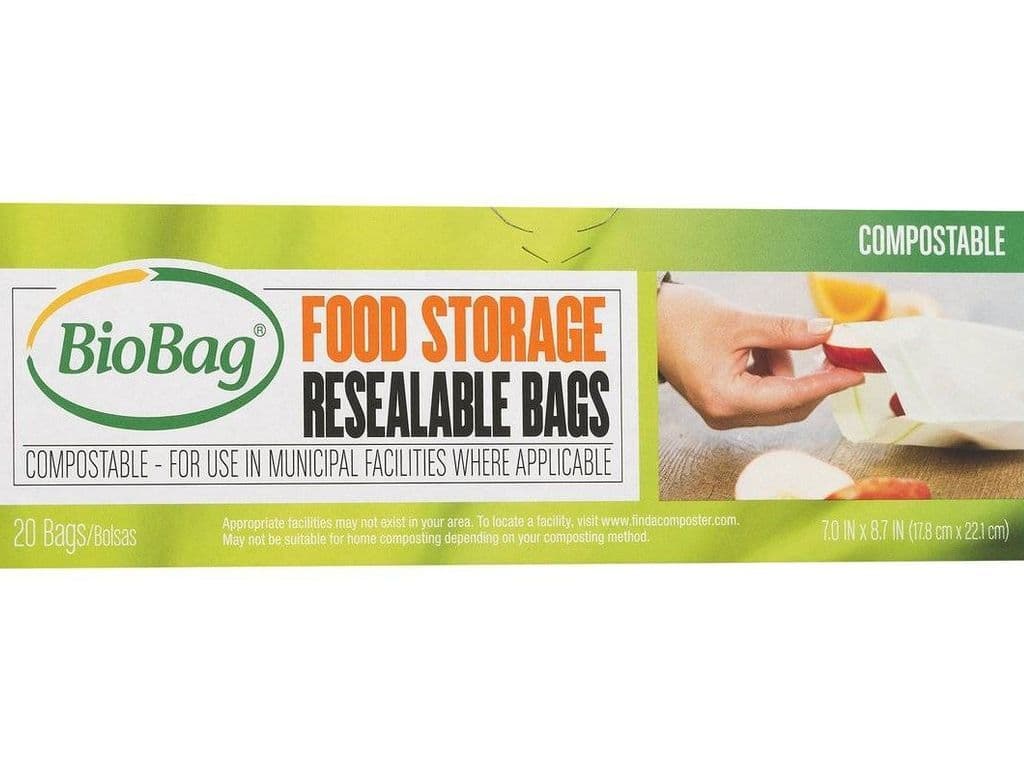 BIOBAG FOOD STORAGE RESEALABLE BAGS 20S