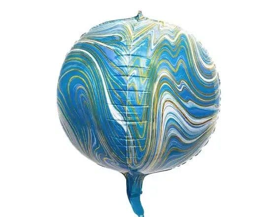 13" 4D Marble Orbz ( Ball Shape ) - Blue marble