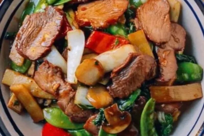 BBQ Pork with Mixed Vegetables