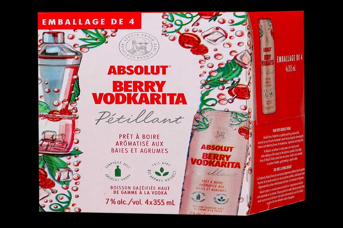 882960. Absolut Berry Vodkarita (1 x 4pc)