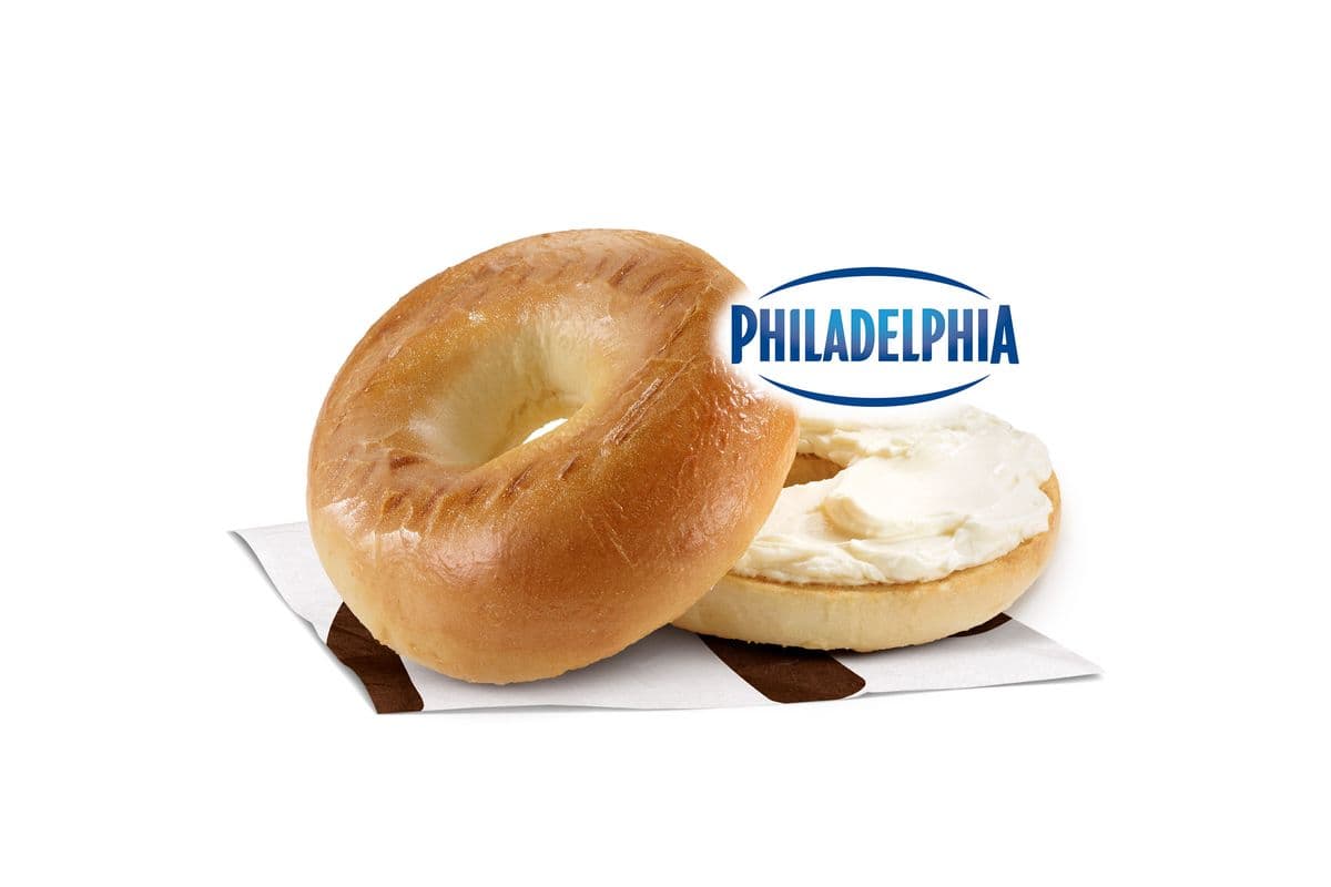 Bagel nature, produit fromage à la crème original [370.0 Cal]
