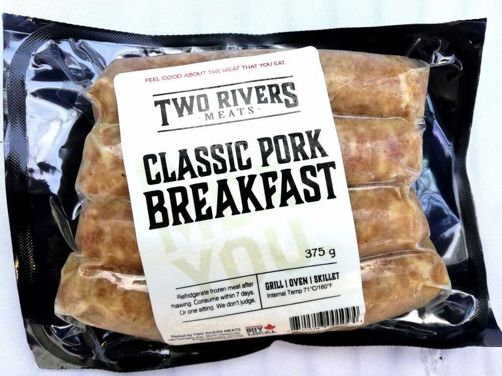 TWO RIVERS CLASSIC PORK BREAKFAST SAUSAGE 375G (FROZEN)