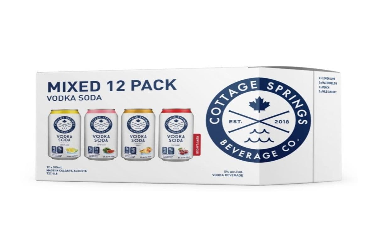 Cottage Springs Vodka Soda Variety Pack (12 Cans) (1 x 355ML)
