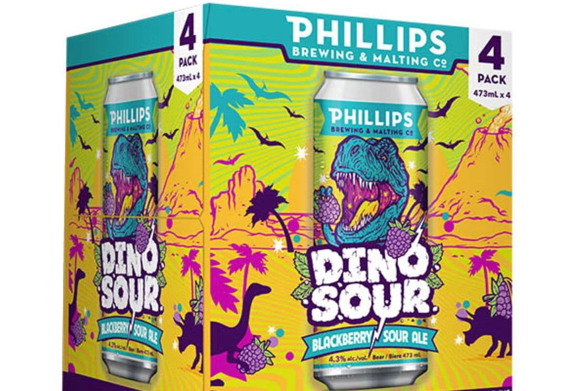 PHILLIPS DINOSOUR BLACKBERRY SOUR 4X473ml (4 x 473ml)