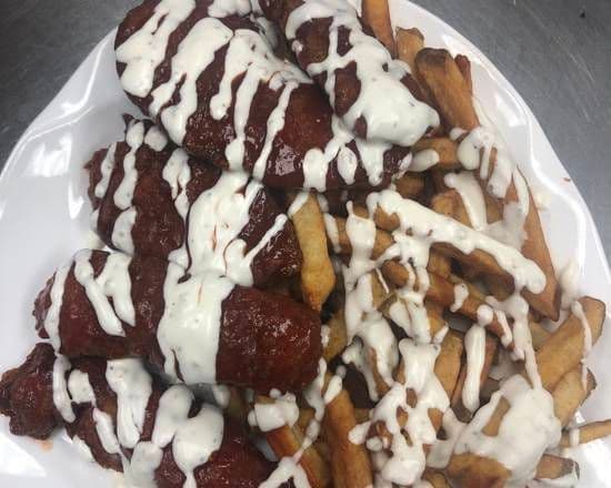 Tossed Chicken Finger with fries