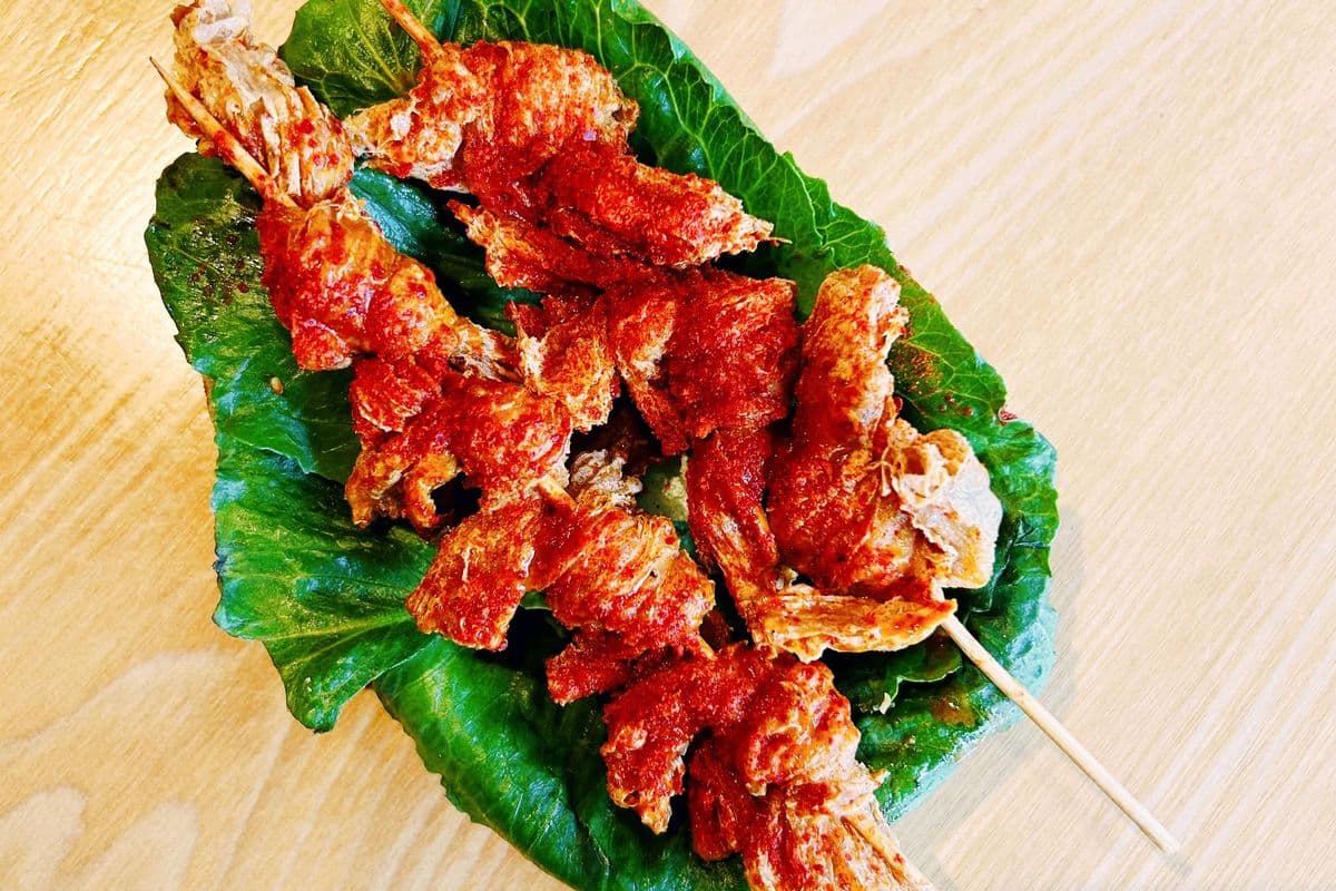 Fried Tofu Knot Skewers (2 skewers) 炸豆结