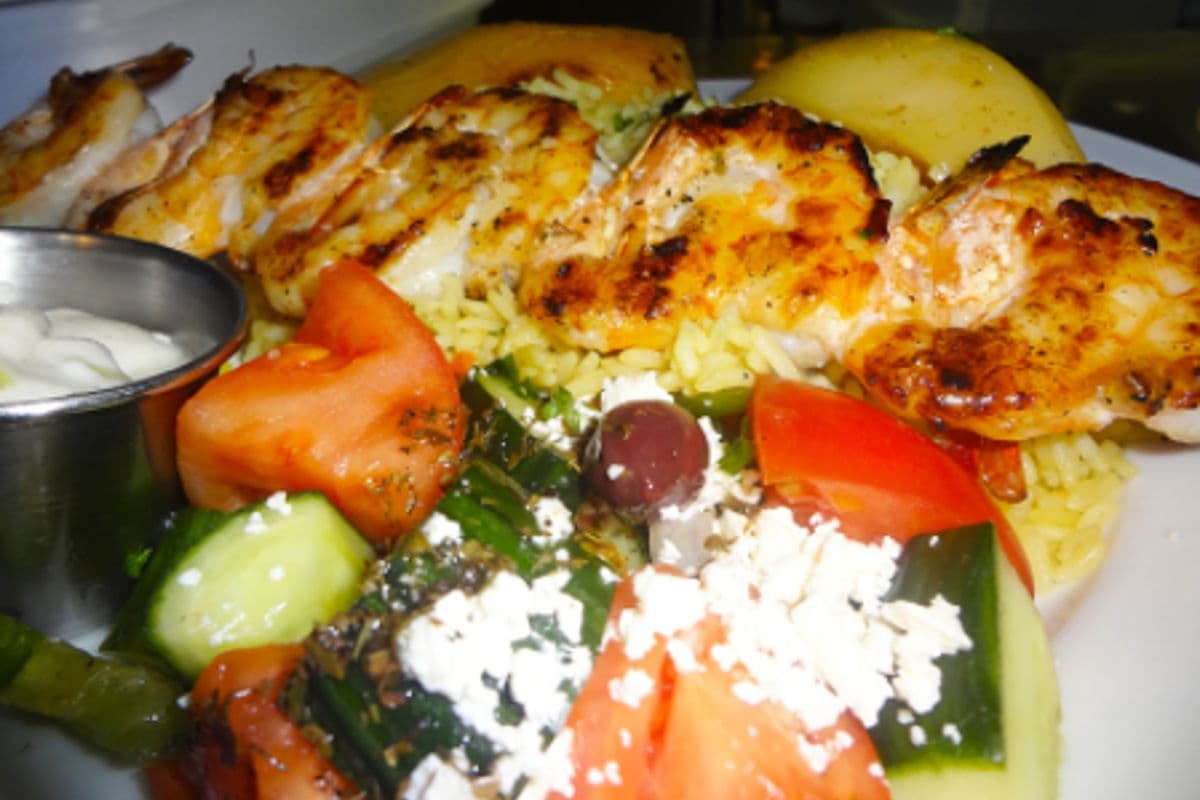 Prawn Souvlakia