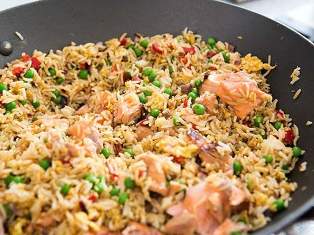 Salmon fried rice
