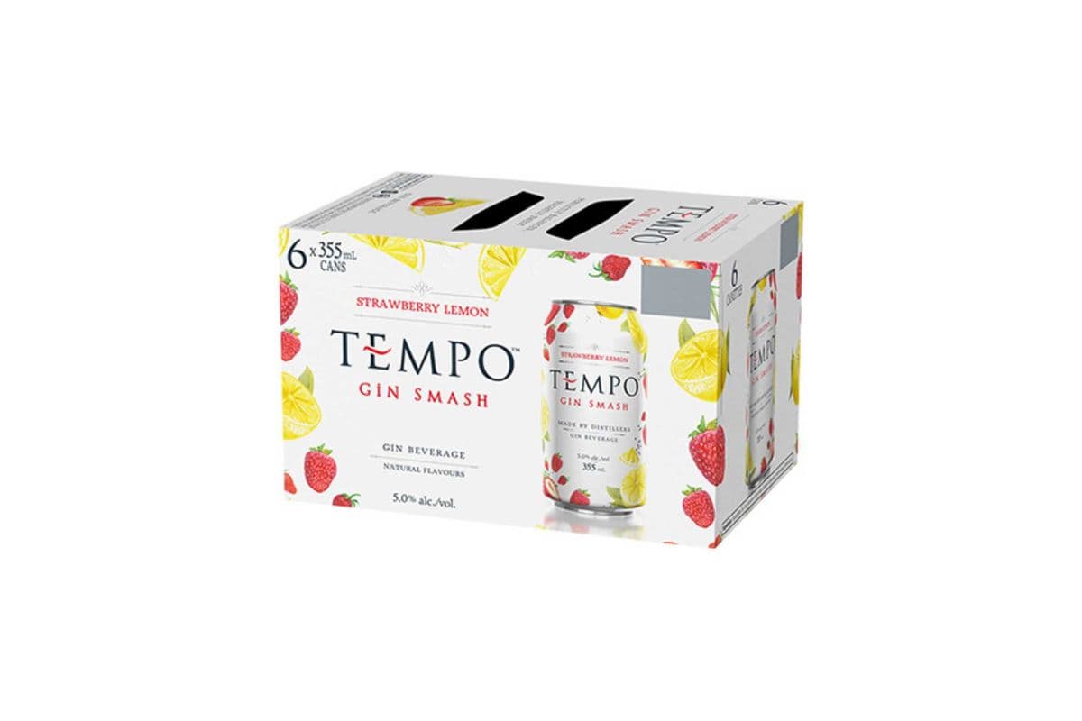 Tempo Gin Smash Strawberry Lemon (6 Packs) (6 x 355ML)