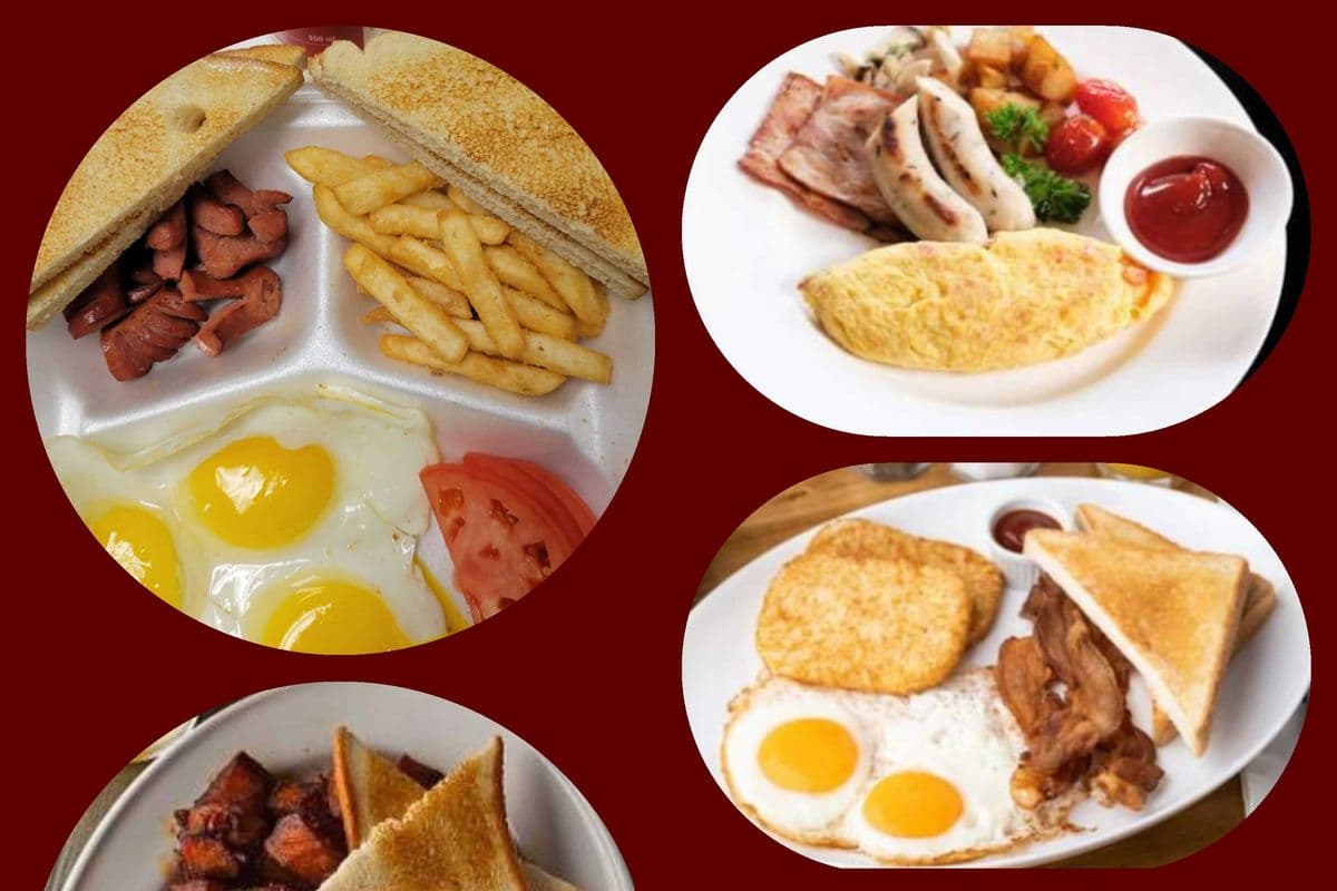 Eggs with Toast and Sausage