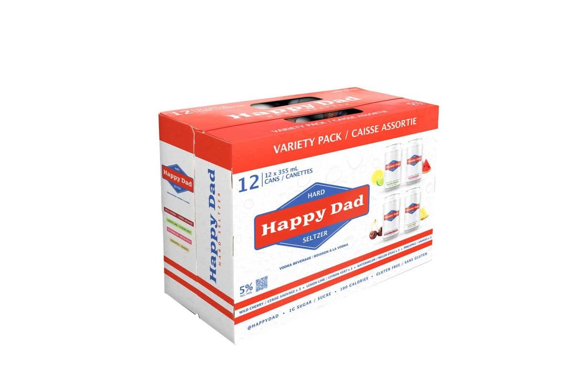 HAPPY DAD VARIETY SELTZER 12PK (12 x 355ml)