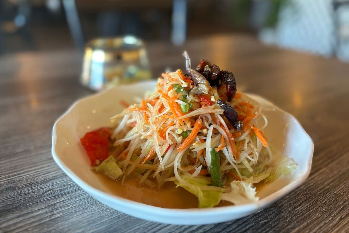 12A. Papaya Salad( Isaan Style)(ตำปูปลาร้า)