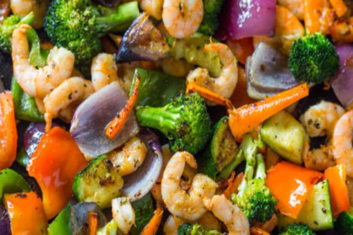 80. Jumbo Shrimp with Mixed Vegetables