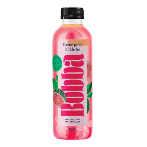 THÉ AUX PERLES BOBBA MELON D'EAU 355 ML / BUBBLE TEA WATERMELON 355 ML