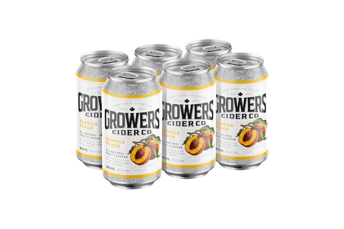 Growers Peach (6 x 355 ml cans)