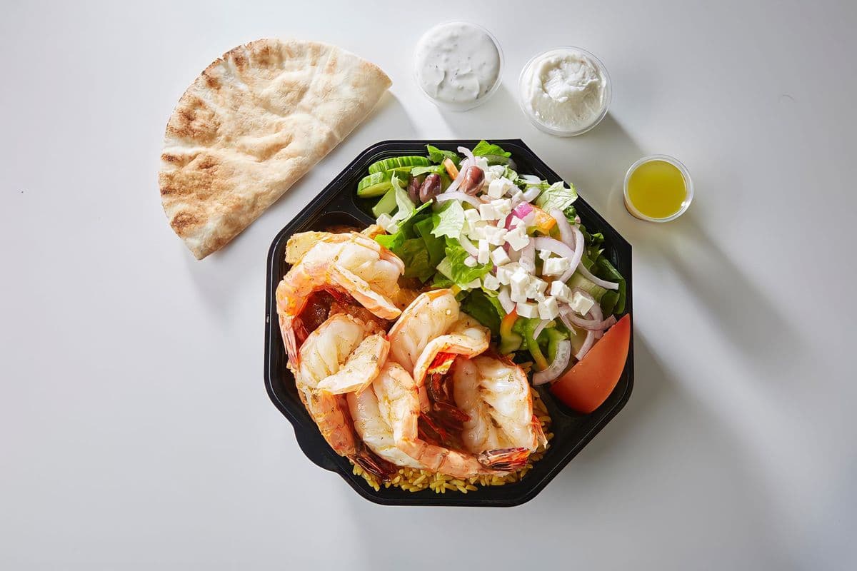 Shrimp Greek Plate