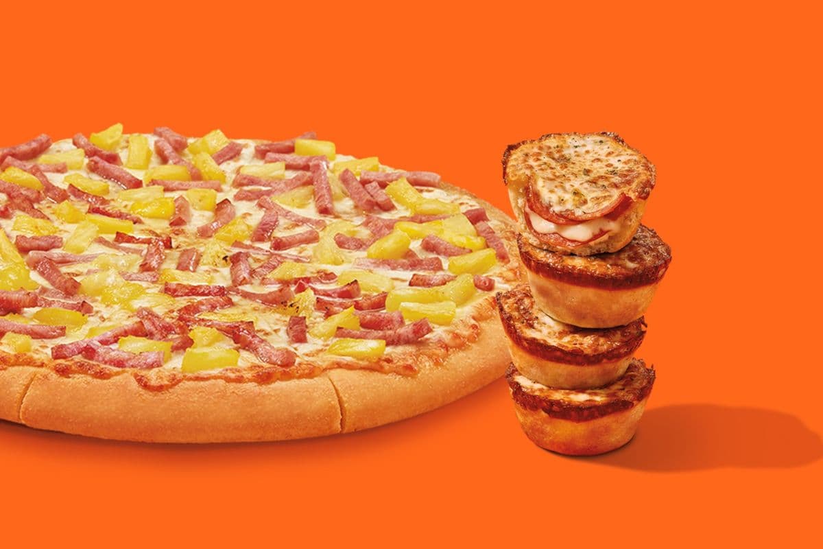 Pizza Hula hawaïenne avec Combo de Bouchées folles / Hula Hawaiian Pizza & Crazy Puffs Bundle