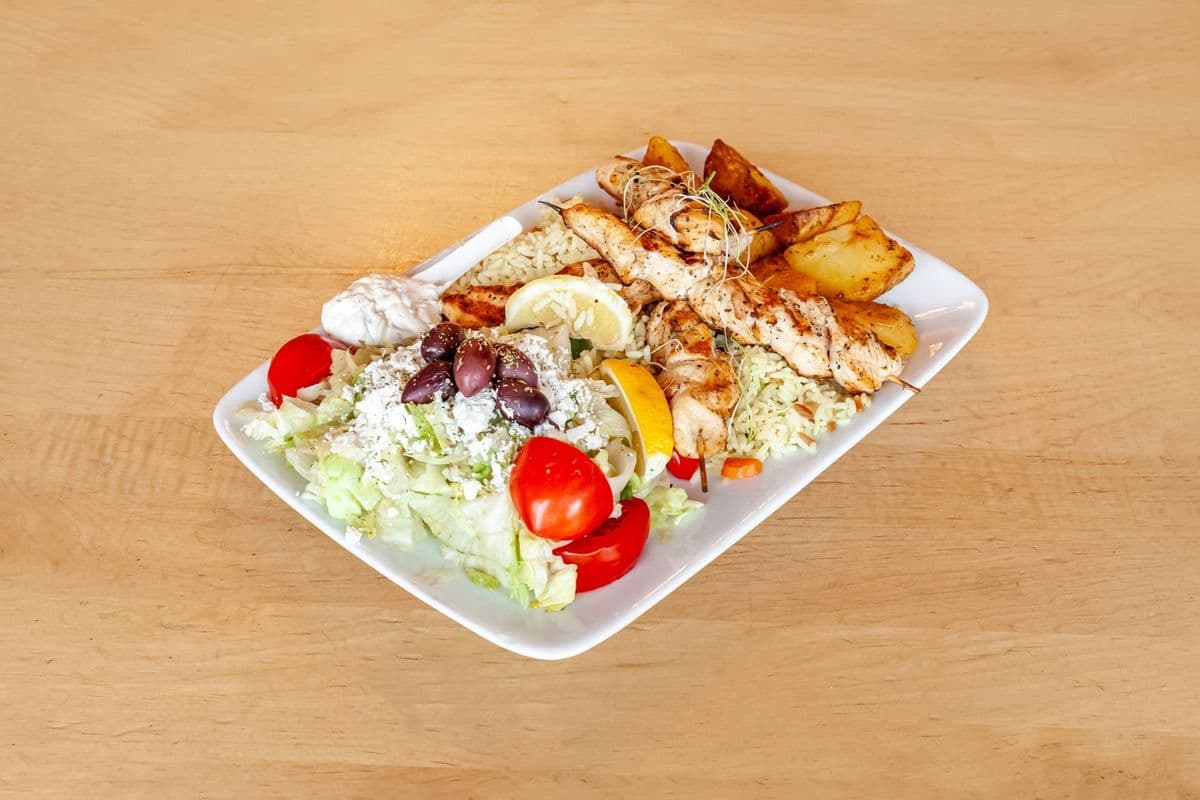 Chicken Souvlaki Dinner