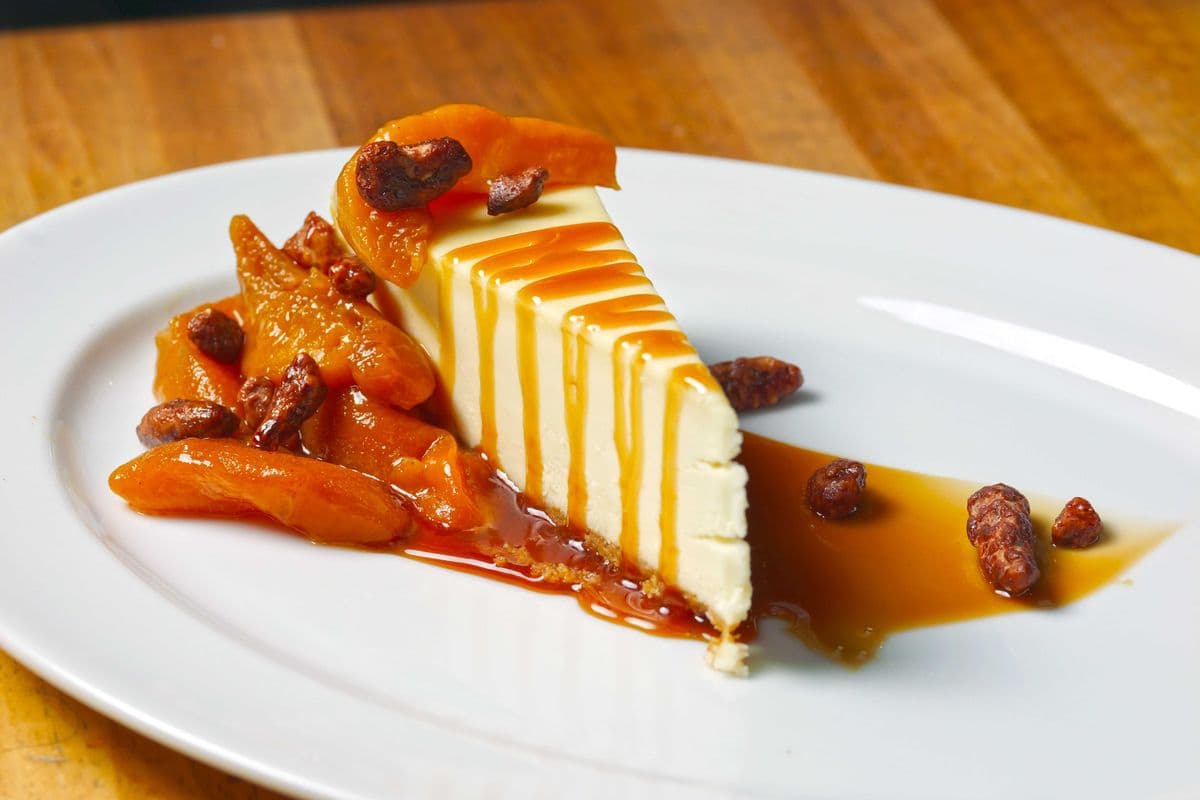 Peach & Praline Cheesecake