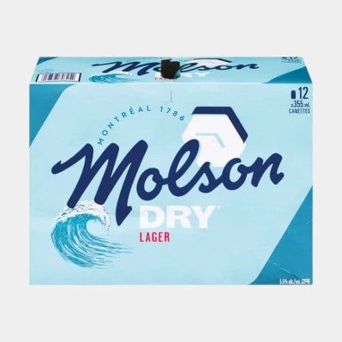 Molson Dry 12 canettes / Molson Dry 12 Cans