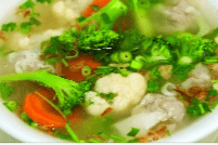 41. Wonton, Vegetables, and Noodle Soup