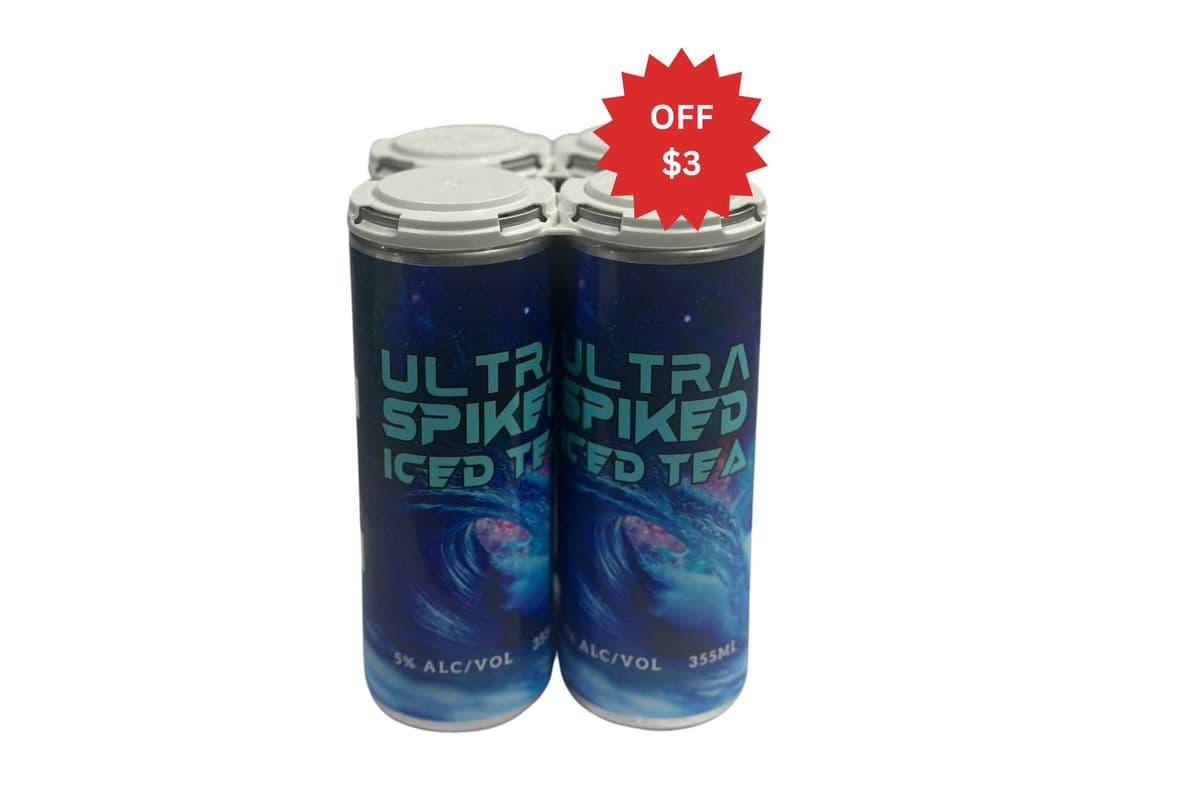 ULTRA SPIKED ICE TEA 4PK (4 x 355ML CANS)
