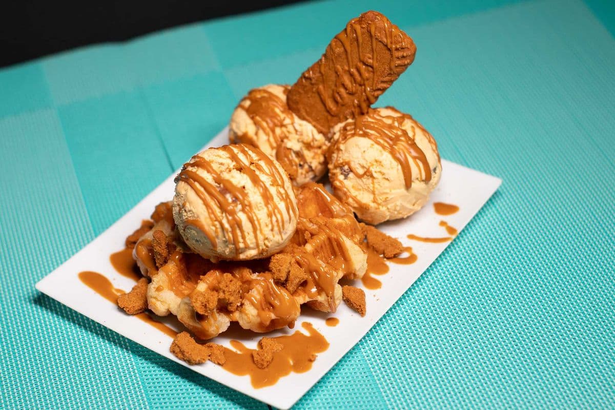 Blissful Biscoff Waffle