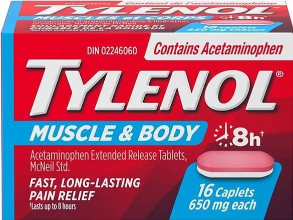 Muscles et Corps Tylenol 16 caplets/ Muscle & Body Tylenol 16 caplets