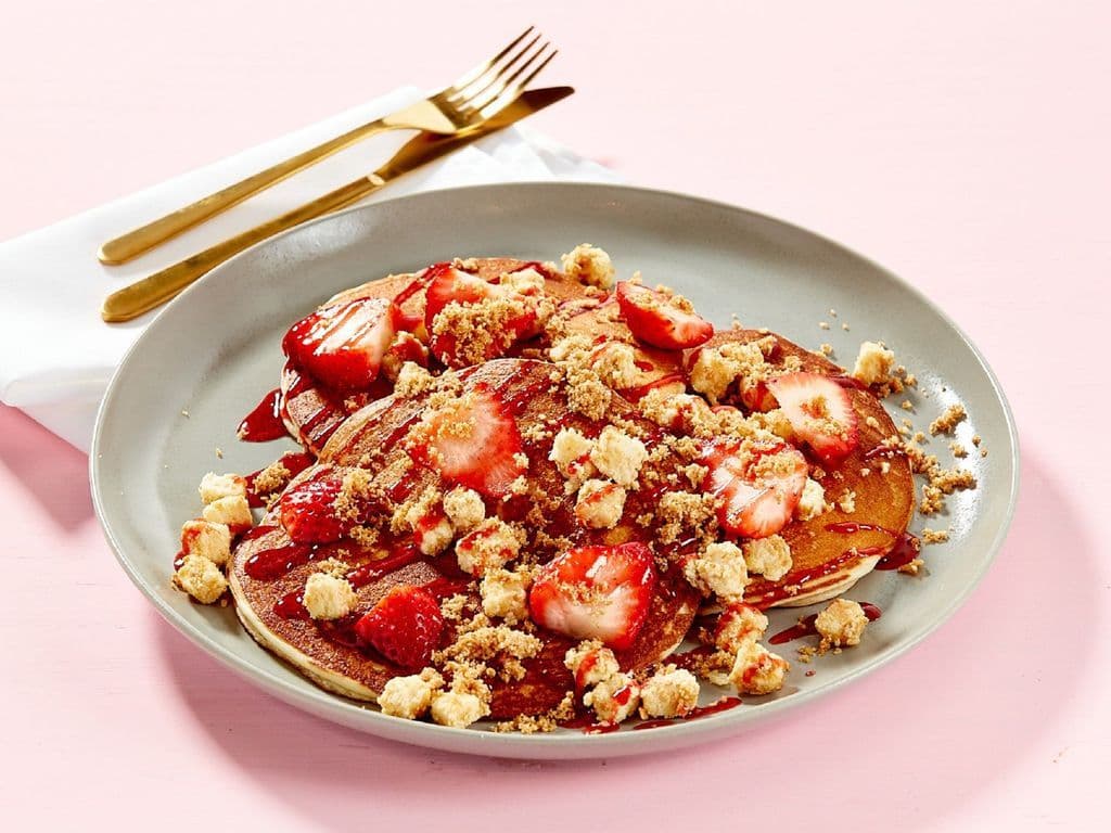 Strawberry Cheesecake Pancakes