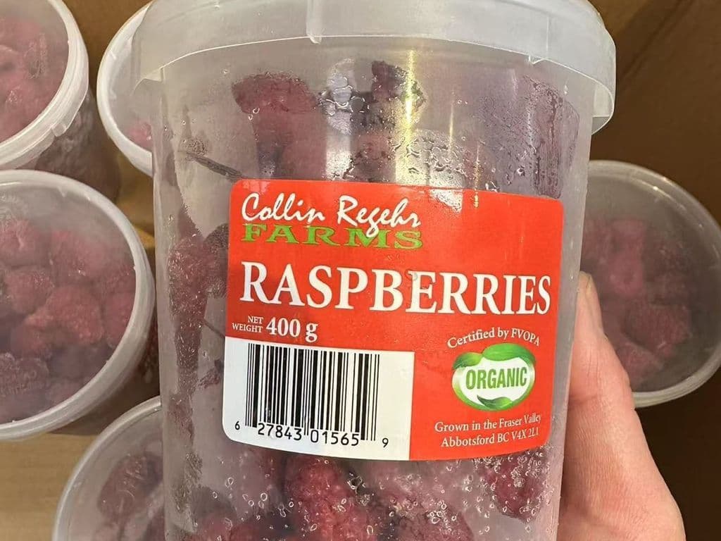 LOCAL COLLIN REGEHR FARMS FROZEN RASPBERRIES 520G (LOCAL BC)