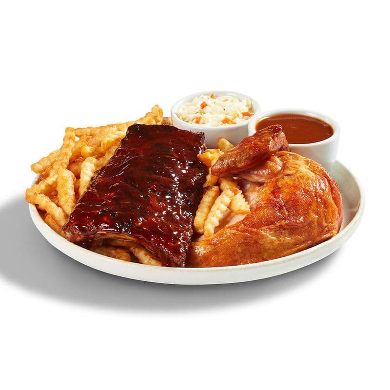 Demi-côtes et poitrine de poulet / Half Order of Ribs & Breast