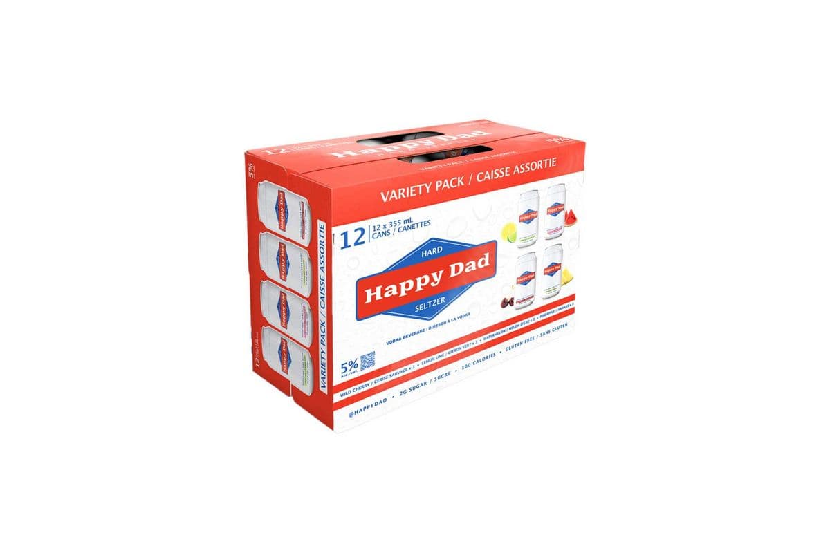 Happy Dad Hard Seltzer Mix Pack (12 Cans) (12 x 355ML)