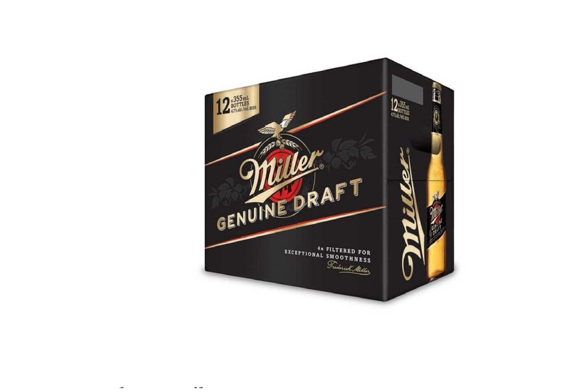 Miller Genuine Draft (12 x 341ml bottles)