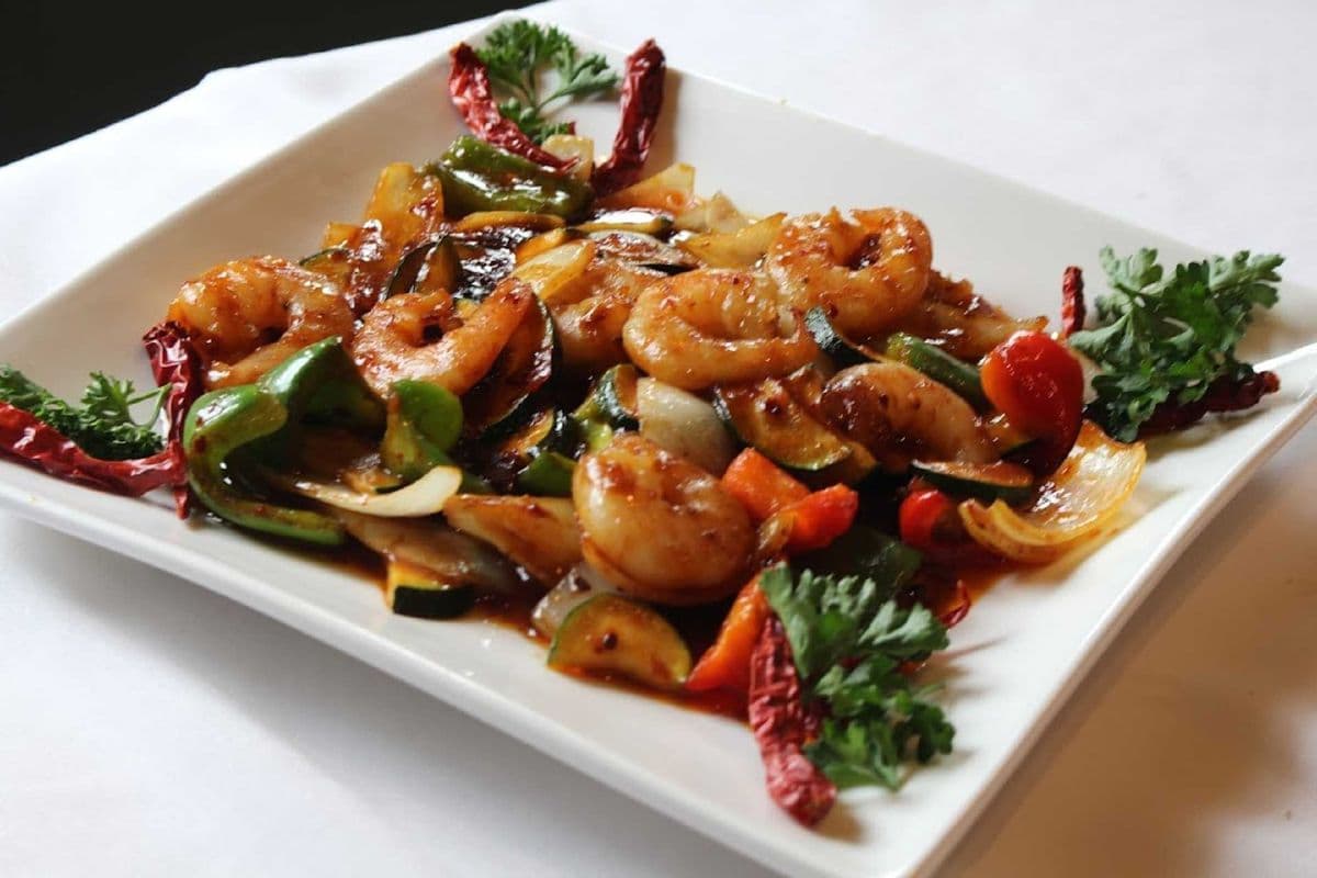 Prawns in Black Bean Sauce