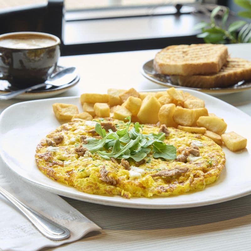Frittata confit de canard et fromage de chèvre / Frittata Duck Confit and Goat Cheese